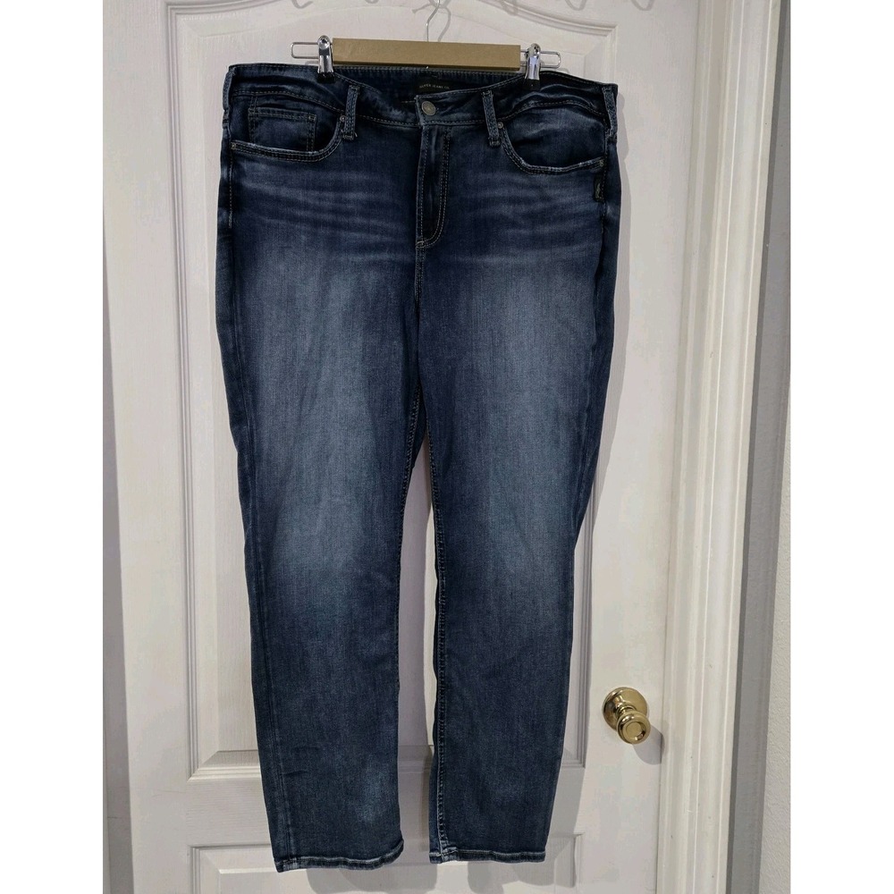 Womens Silver Jeans Co 18 L Avery Straight 39/40 X 30
